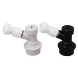 Ball Lock Disconnect Kit Beer Keg Liquid Dispenser Push in Fitting Quick Joint Connector for Beer Tube Hose 5/16 - Rear View