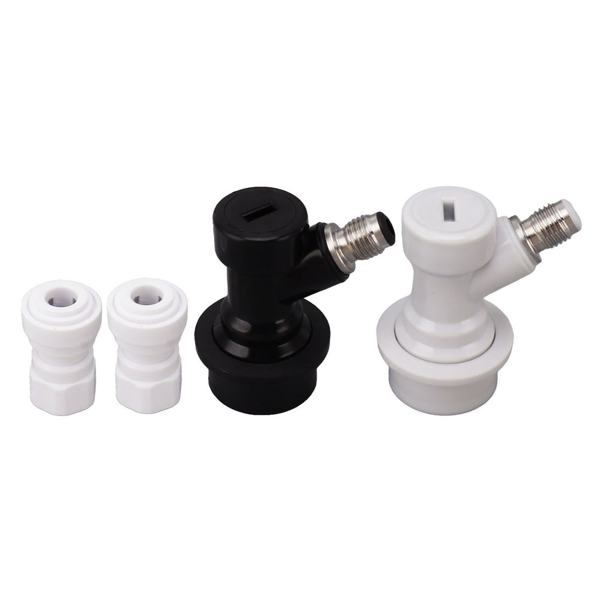 Ball Lock Disconnect Kit Beer Keg Liquid Dispenser Push in Fitting Quick Joint Connector for Beer Tube Hose 3/8