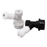 Ball Lock Disconnect Kit Beer Keg Liquid Dispenser Push in Fitting Quick Joint Connector for Beer Tube Hose 3/8 - Extra Image