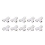 10PCS Push to Connect Fittings 8mm 5/16 Tee Coupling Quick Connector Plastic Tight Sealing Tube Fittings Home Beer Brewing Parts - Front View