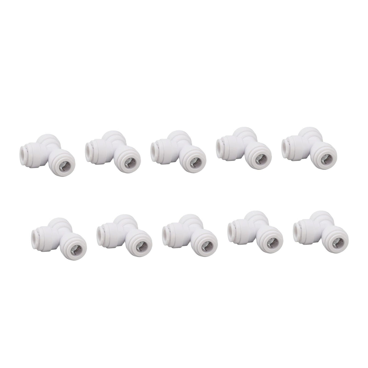 10PCS Push to Connect Fittings 8mm 5/16 Tee Coupling Quick Connector Plastic Tight Sealing Tube Fittings Home Beer Brewing Parts