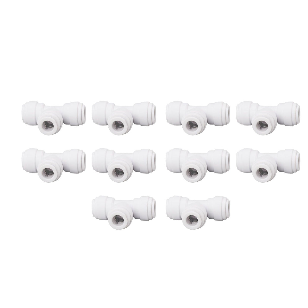 10PCS Push to Connect Fittings 8mm 5/16 Tee Coupling Quick Connector Plastic Tight Sealing Tube Fittings Home Beer Brewing Parts