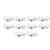 10PCS Push to Connect Fittings 8mm 5/16 Tee Coupling Quick Connector Plastic Tight Sealing Tube Fittings Home Beer Brewing Parts - 45-Degree Angle
