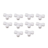 10PCS Push to Connect Fittings 8mm 5/16 Tee Coupling Quick Connector Plastic Tight Sealing Tube Fittings Home Beer Brewing Parts - Rear View