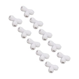 10PCS Push to Connect Fittings 8mm 5/16 Tee Coupling Quick Connector Plastic Tight Sealing Tube Fittings Home Beer Brewing Parts - Close-Up Angle
