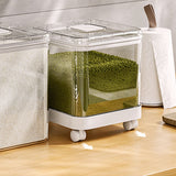 Rice Container Airtight Anti Bugs Moistureproof Hinged Lid Strong Plastic Rice Storage Bin for Family Kitchen White(16.5lb Capacity) - Extra Image