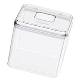 Rice Container Airtight Anti Bugs Moistureproof Hinged Lid Strong Plastic Rice Storage Bin for Family Kitchen White(16.5lb Capacity)