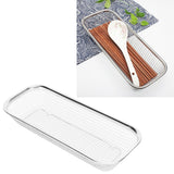 Stainless Steel Utensil Drying Rack Multifunctional Cutlery Drain Basket for Chopsticks Knives Spoons Grid Type