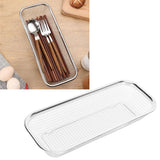 Stainless Steel Utensil Drying Rack Multifunctional Cutlery Drain Basket for Chopsticks Knives Spoons Grid Type