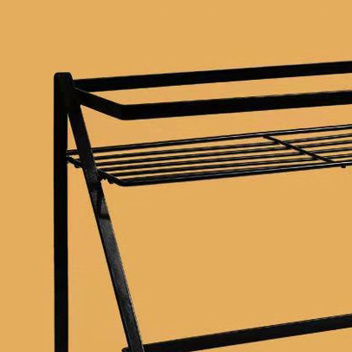 Kitchen Countertop Storage Rack Space Saving Multifunctional 2 Tiers Spice Toiletries Makeup Counter Standing Shelf Black