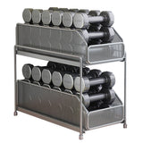 Pull Out Cabinet Organizer 2 Tier Carbon Steel Mesh Large Capacity Easy Maintenance Sliding Basket Drawer Silver