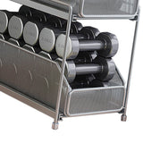 Pull Out Cabinet Organizer 2 Tier Carbon Steel Mesh Large Capacity Easy Maintenance Sliding Basket Drawer Silver