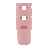 Cup Protector Sleeve Slip Resistant All Wrapped Detachable Silicone Water Cup Boot for 30oz Cups Light Pink
