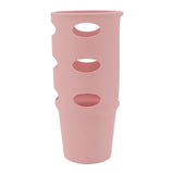 Cup Protector Sleeve Slip Resistant All Wrapped Detachable Silicone Water Cup Boot for 30oz Cups Light Pink - Side View