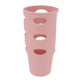 Cup Protector Sleeve Slip Resistant All Wrapped Detachable Silicone Water Cup Boot for 30oz Cups Light Pink