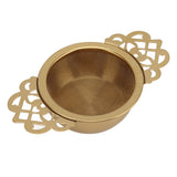 Stainless Steel Tea Strainers with Drip Bowl Double Handles Reusable Fine Mesh Tea Filters for Loose Leaf Herbal Kitchen Gold
