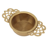 Stainless Steel Tea Strainers with Drip Bowl Double Handles Reusable Fine Mesh Tea Filters for Loose Leaf Herbal Kitchen Gold