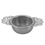 Stainless Steel Tea Strainers with Drip Bowl Double Handles Reusable Fine Mesh Tea Filters for Loose Leaf Herbal Kitchen Silver