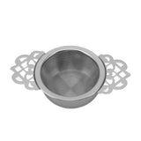 Stainless Steel Tea Strainers with Drip Bowl Double Handles Reusable Fine Mesh Tea Filters for Loose Leaf Herbal Kitchen Silver - 45-Degree Angle