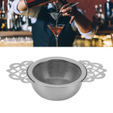 Stainless Steel Tea Strainers with Drip Bowl Double Handles Reusable Fine Mesh Tea Filters for Loose Leaf Herbal Kitchen Silver