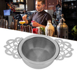 Stainless Steel Tea Strainers with Drip Bowl Double Handles Reusable Fine Mesh Tea Filters for Loose Leaf Herbal Kitchen Silver