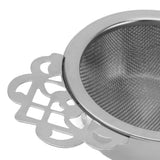 Stainless Steel Tea Strainers with Drip Bowl Double Handles Reusable Fine Mesh Tea Filters for Loose Leaf Herbal Kitchen Silver