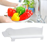 Sink Splash Guard Versatile Splash Proof Heat Resistant Rugged Kitchen Sink Water Splash Guard for Countertops Home White - Front View