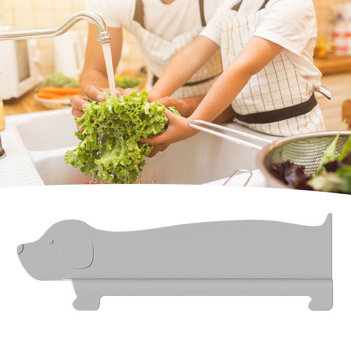 Sink Splash Guard Versatile Splash Proof Heat Resistant Rugged Kitchen Sink Water Splash Guard for Countertops Home Gray