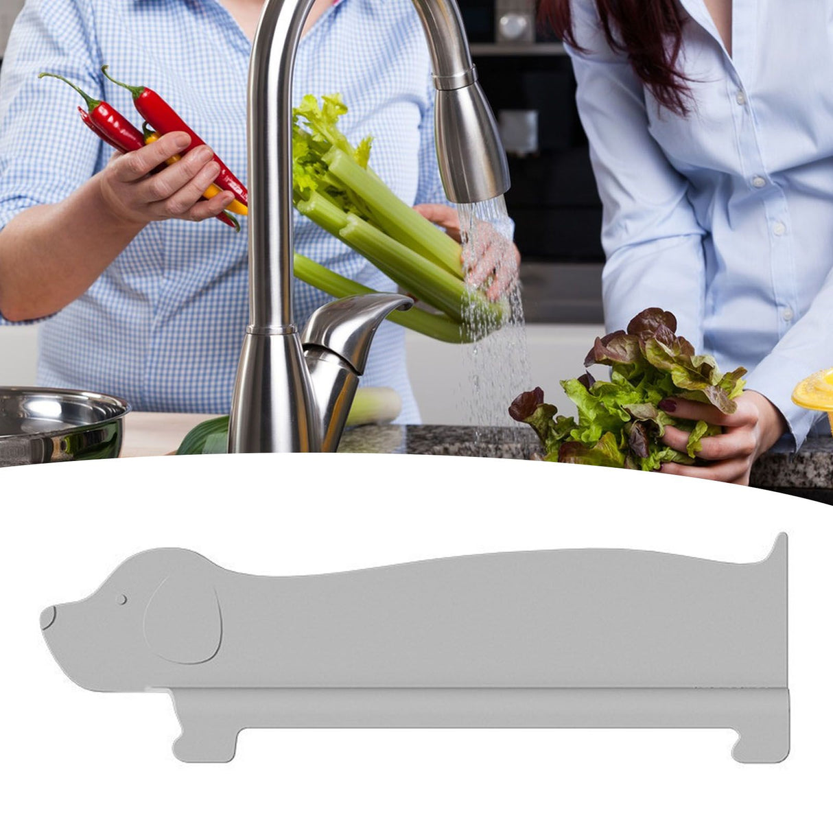 Sink Splash Guard Versatile Splash Proof Heat Resistant Rugged Kitchen Sink Water Splash Guard for Countertops Home Gray