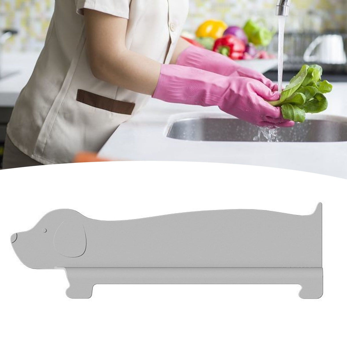 Sink Splash Guard Versatile Splash Proof Heat Resistant Rugged Kitchen Sink Water Splash Guard for Countertops Home Gray