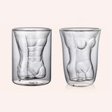 Body Shape Glass Cup Double Layer Beer Whisky Drinking Shot Glass for Party Gathering Bar Man Body Shaped - Extra Image