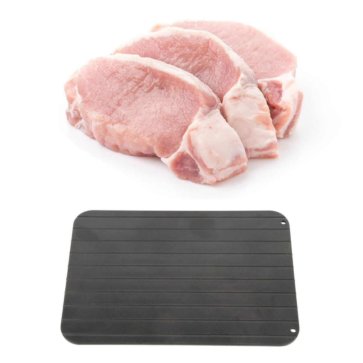 Quick Defrosting Tray Non Stick Coating Rugged Highly Efficient Defrosting Plate for Kitchen Home S:23x16.5x0.3cm/9.1x6.5x0.1in