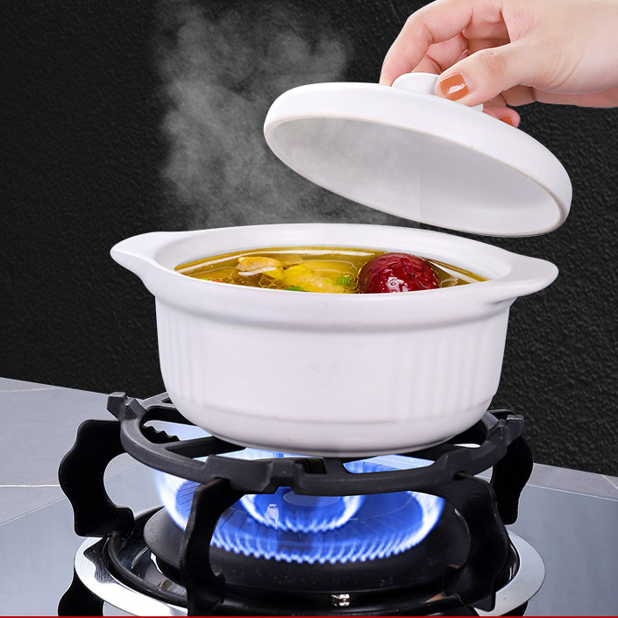 Stove Burner Grate Gas Range Burner Grate Milk Pot Holder for 4 Or 5 Feet Gas Cooker