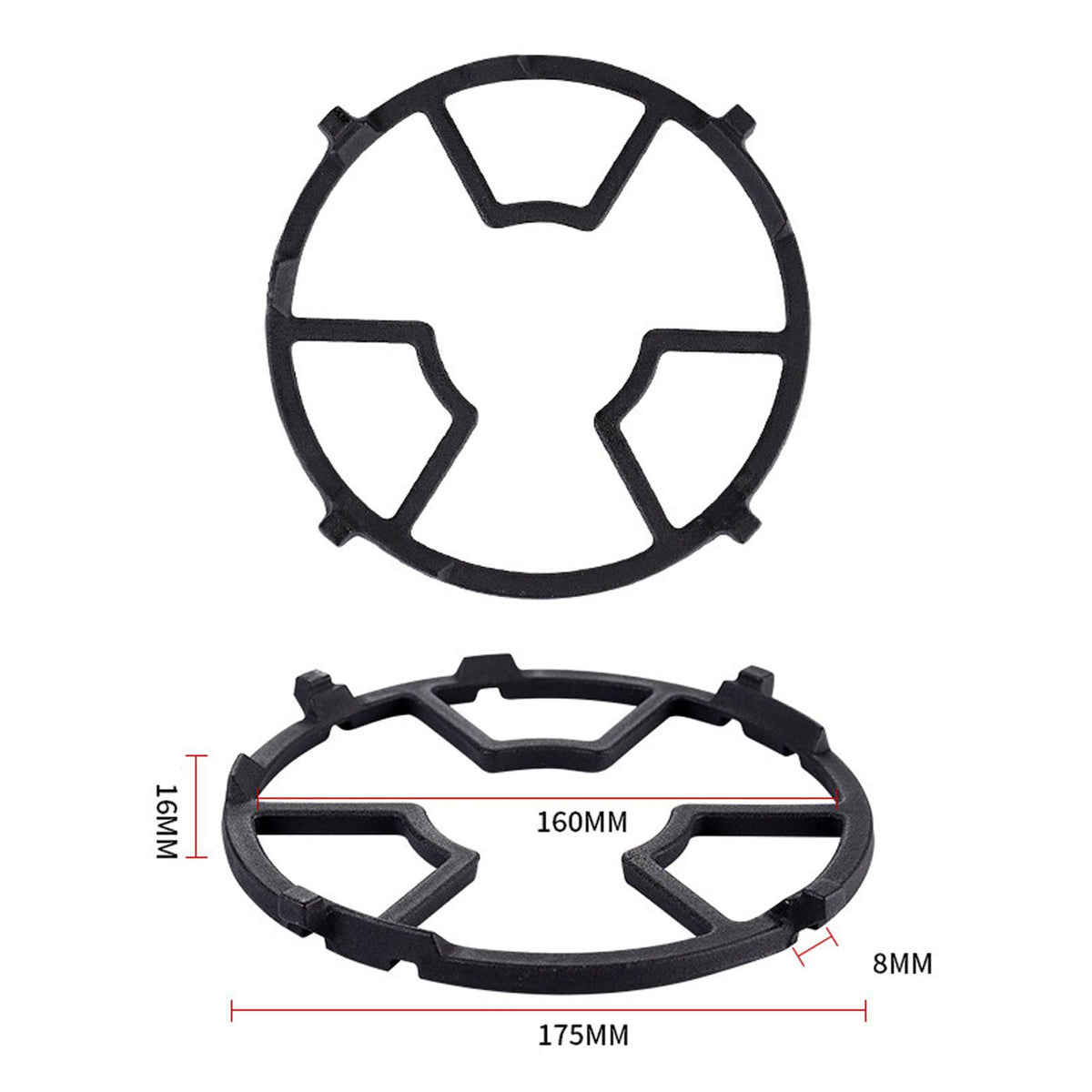Stove Burner Grate Gas Range Burner Grate Milk Pot Holder for 4 Or 5 Feet Gas Cooker
