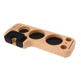 Coffee Tamping Station Beech Comfortable Grip Coffee Filter Tamper Holder with Pads for Coffee Making 58mm/2.3in - Side View
