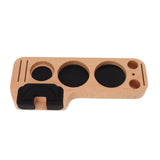 Coffee Tamping Station Beech Comfortable Grip Coffee Filter Tamper Holder with Pads for Coffee Making 58mm/2.3in