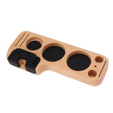 Coffee Tamping Station Beech Comfortable Grip Coffee Filter Tamper Holder with Pads for Coffee Making 58mm/2.3in