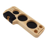 Wooden Coffee Tamper Holder Prevent Slip Stable Multifunctional for Home Cafe Restaurant Hotel Office 51 - Top-Down View