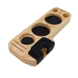 Wooden Coffee Tamper Holder Prevent Slip Stable Multifunctional for Home Cafe Restaurant Hotel Office 51 - Rear View