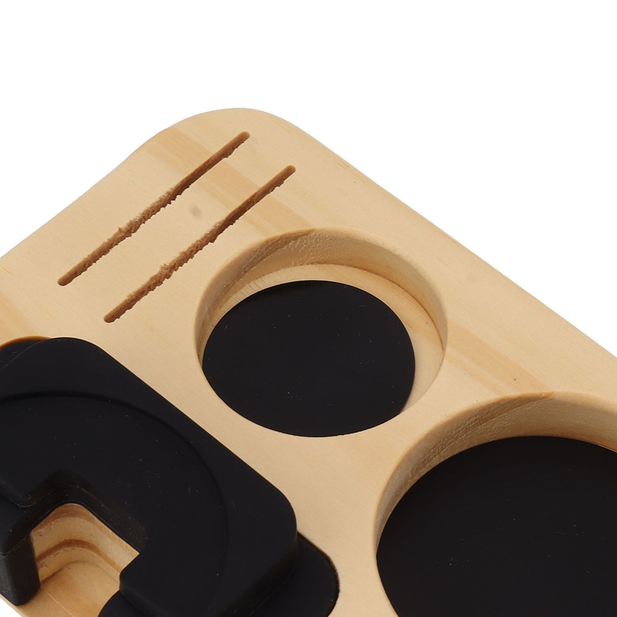 Wooden Coffee Tamper Holder Prevent Slip Stable Multifunctional for Home Cafe Restaurant Hotel Office 51
