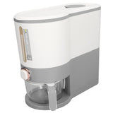 Rice Dispenser Household Food Grade Dry Sealed Grain Cereal Dispenser Bucket for Rice Millet Black Rice Barley Mung Beans Red Beans Small Light Gray