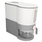 Rice Dispenser Household Food Grade Dry Sealed Grain Cereal Dispenser Bucket for Rice Millet Black Rice Barley Mung Beans Red Beans Small Light Gray