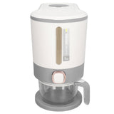 Rice Dispenser Household Food Grade Dry Sealed Grain Cereal Dispenser Bucket for Rice Millet Black Rice Barley Mung Beans Red Beans Small Light Gray