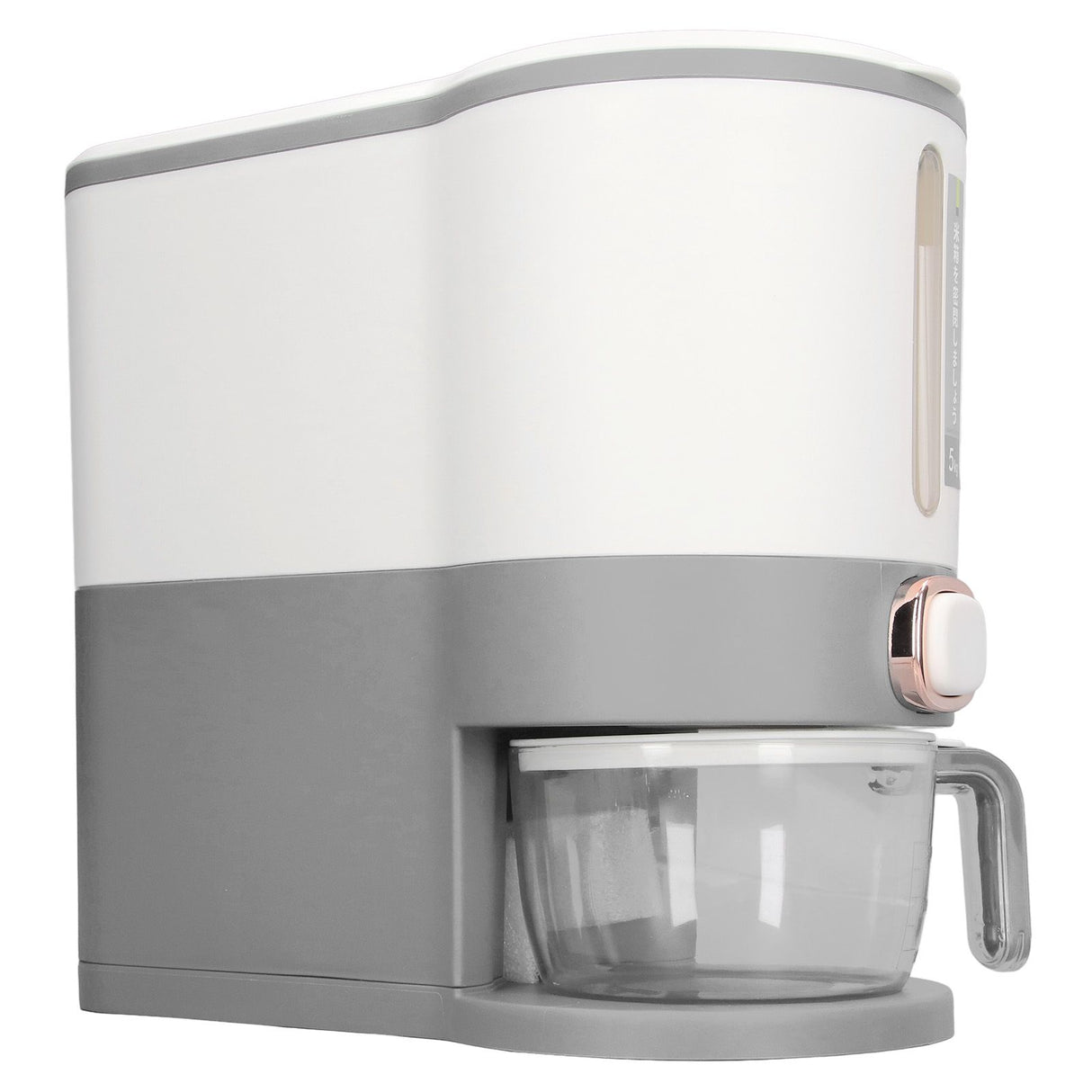 Rice Dispenser Household Food Grade Dry Sealed Grain Cereal Dispenser Bucket for Rice Millet Black Rice Barley Mung Beans Red Beans Small Light Gray