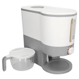 Rice Dispenser Household Food Grade Dry Sealed Grain Cereal Dispenser Bucket for Rice Millet Black Rice Barley Mung Beans Red Beans Small Light Gray