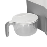 Rice Dispenser Household Food Grade Dry Sealed Grain Cereal Dispenser Bucket for Rice Millet Black Rice Barley Mung Beans Red Beans Small Light Gray