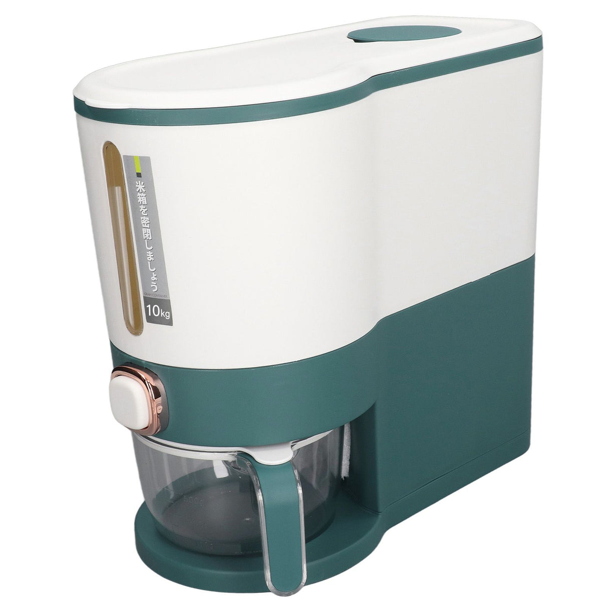 Rice Dispenser Household Food Grade Dry Sealed Grain Cereal Dispenser Bucket for Rice Millet Black Rice Barley Mung Beans Red Beans Large Jewel Green