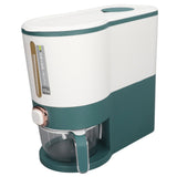 Rice Dispenser Household Food Grade Dry Sealed Grain Cereal Dispenser Bucket for Rice Millet Black Rice Barley Mung Beans Red Beans Large Jewel Green