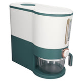 Rice Dispenser Household Food Grade Dry Sealed Grain Cereal Dispenser Bucket for Rice Millet Black Rice Barley Mung Beans Red Beans Large Jewel Green