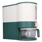 Rice Dispenser Household Food Grade Dry Sealed Grain Cereal Dispenser Bucket for Rice Millet Black Rice Barley Mung Beans Red Beans Large Jewel Green - Low Angle